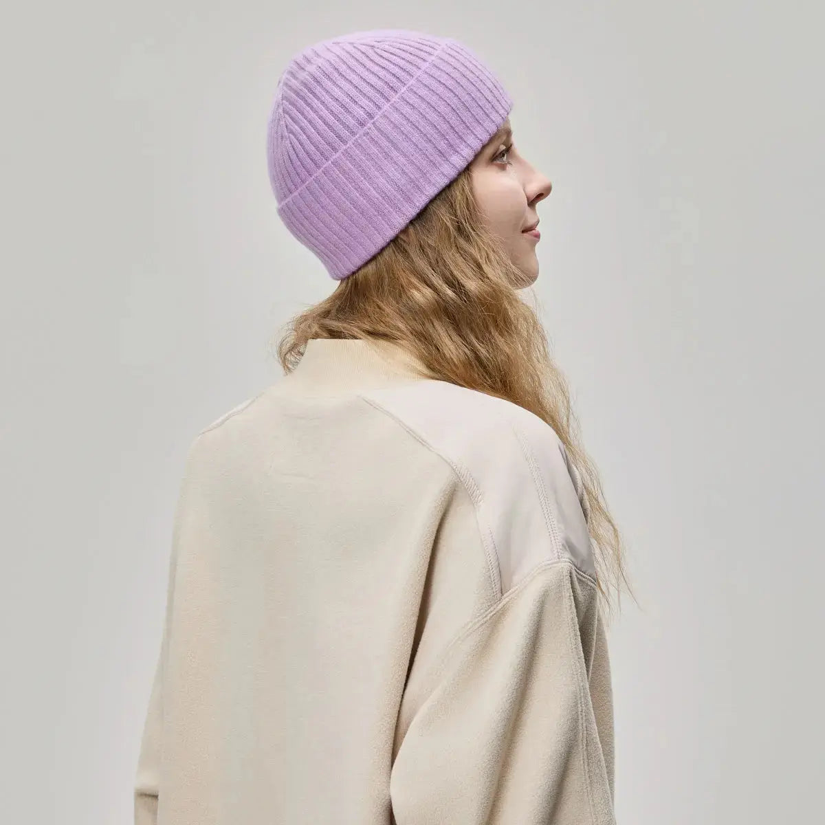 Blank Cuffed 100% Merino Wool Seamless Beanie Wholesale - 1224