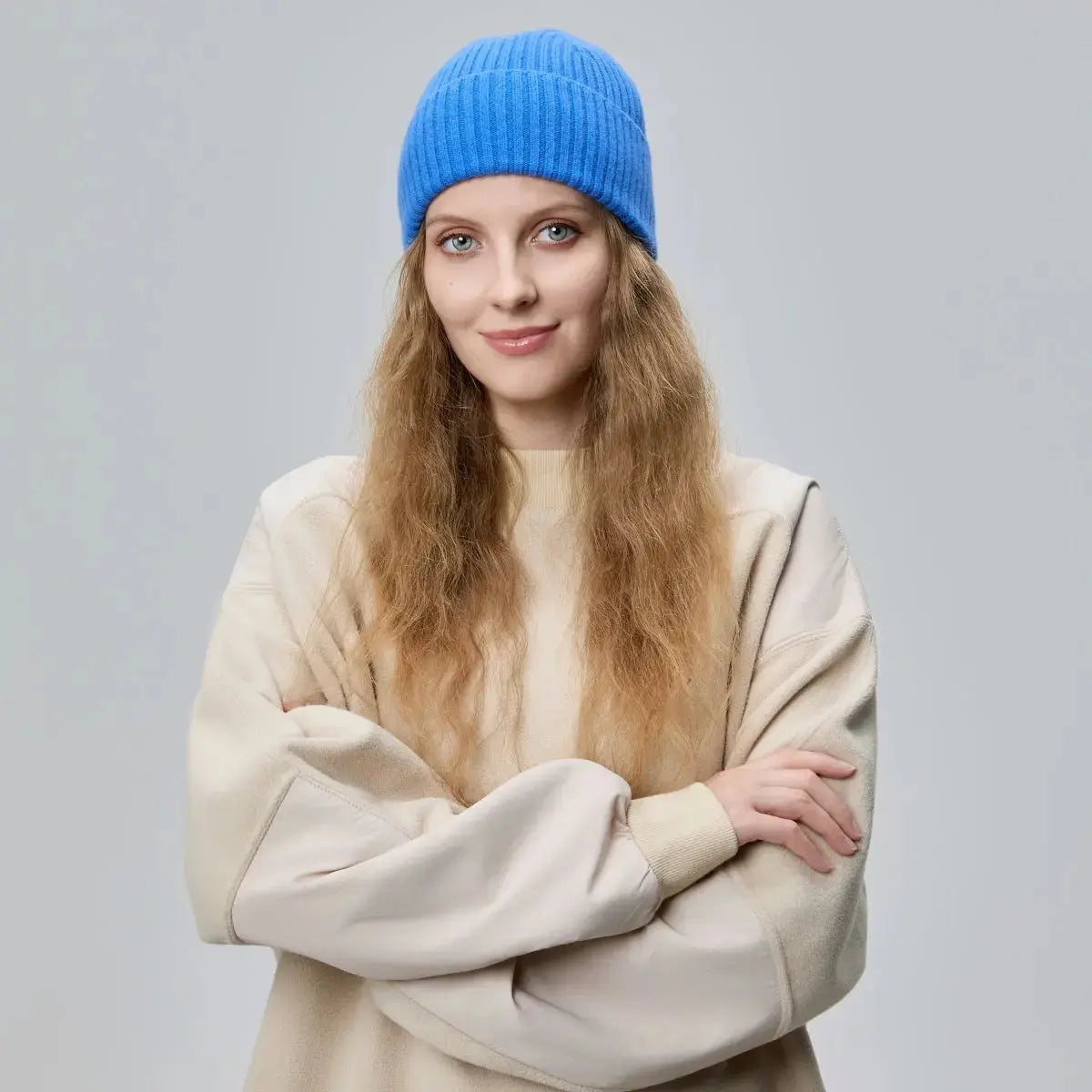 Blank Cuffed 100% Merino Wool Seamless Beanie Wholesale - 1224