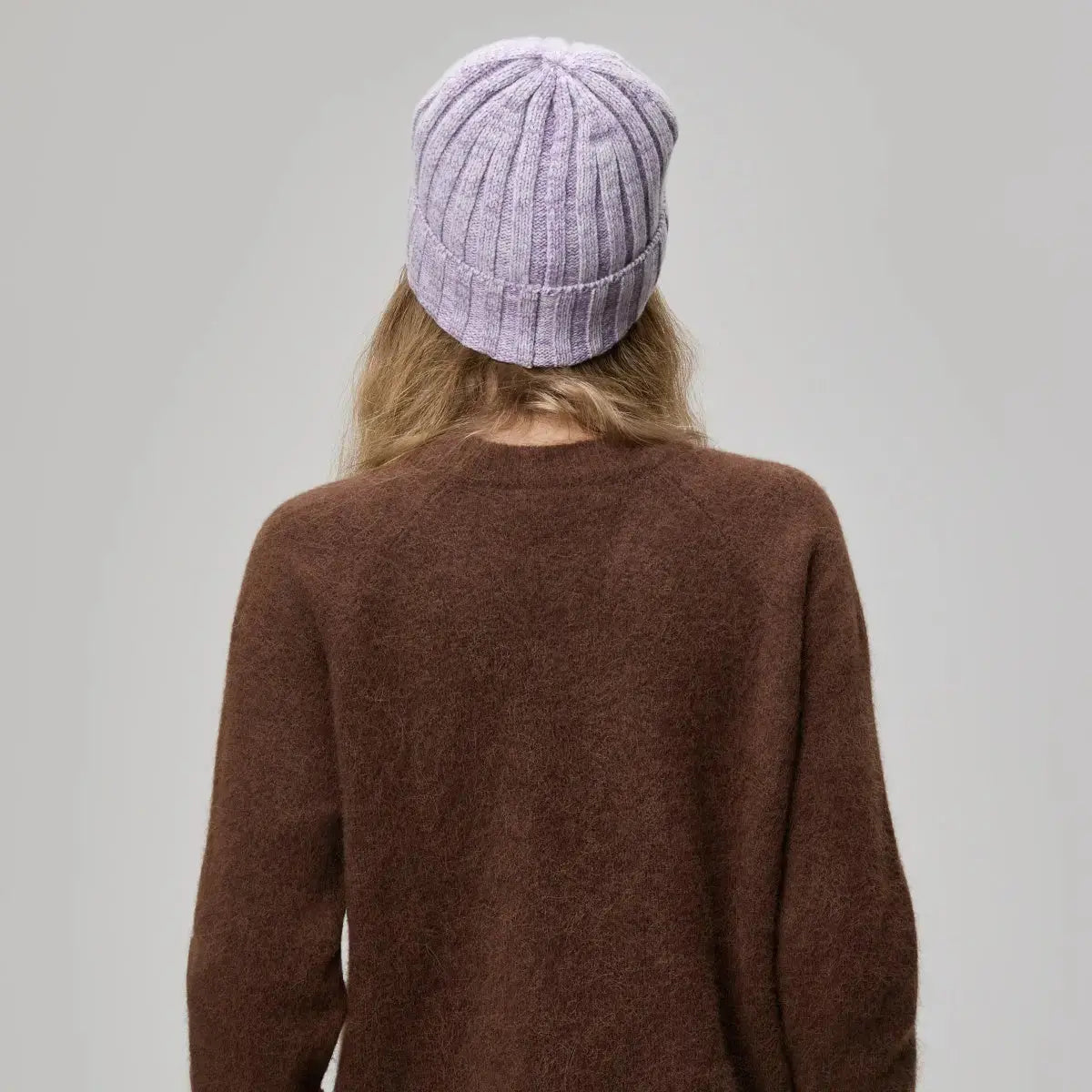 Blank Ribbed Merino Wool and Cashmere Blend Beanies - 1313