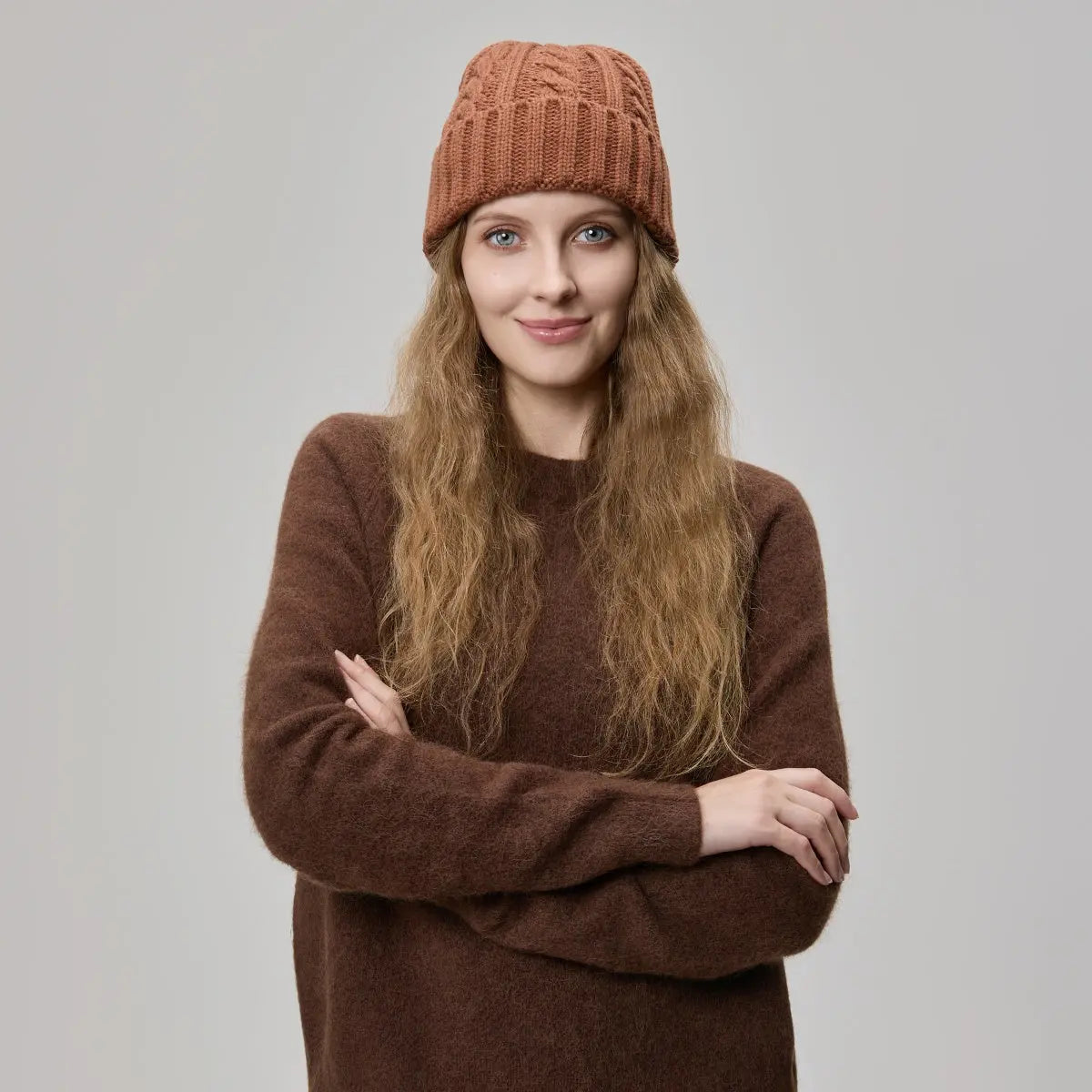 Blank Australian Wool Cable Knit Beanie - 1340