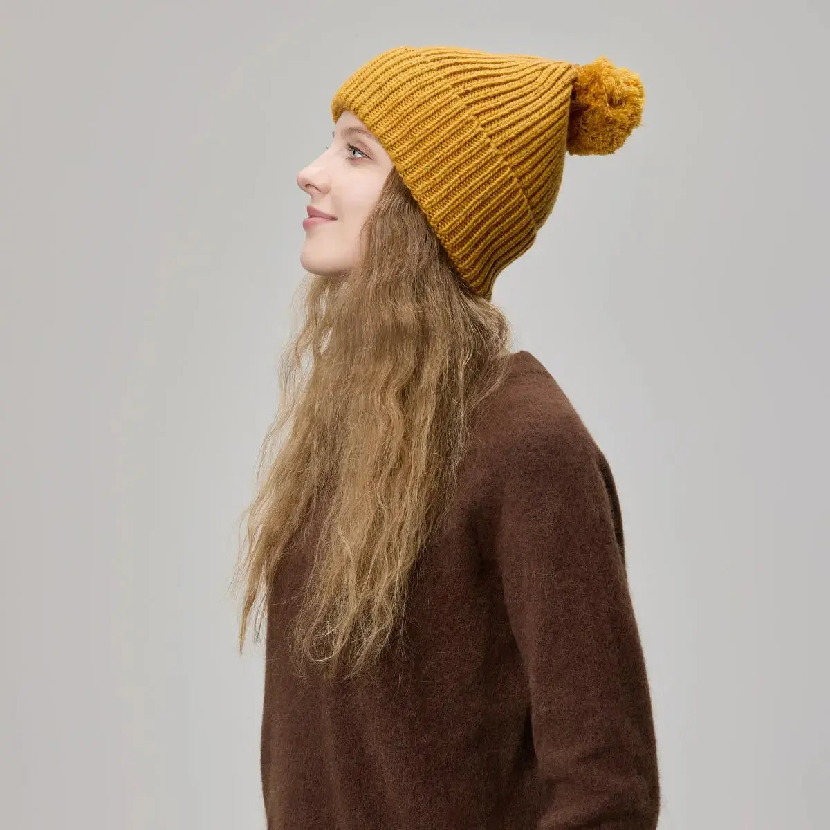 Blank Wool Flecked Pom Pom Beanie Wholesale - 1192