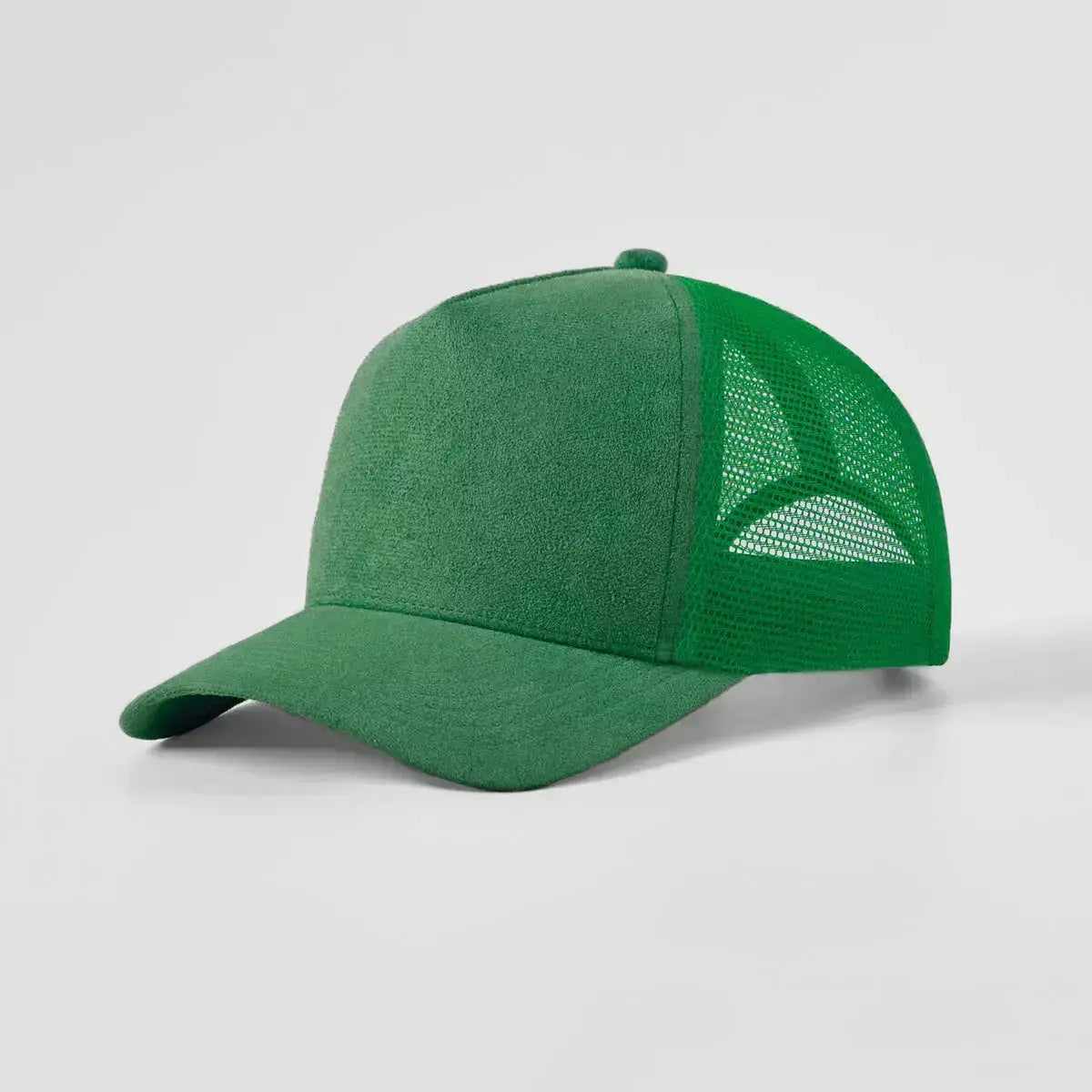 Blank Suede Mesh 5 Panel Trucker Hats Wholesale - 6710 Foremost Hat