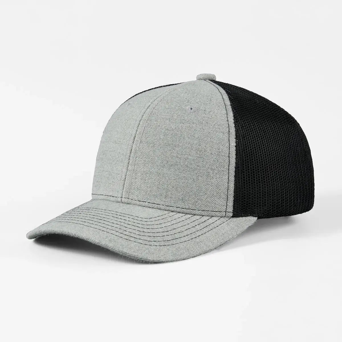 Wholesale Blank 6 Panel Mid Profile Structured Trucker Hat - 7018 Foremost Hat