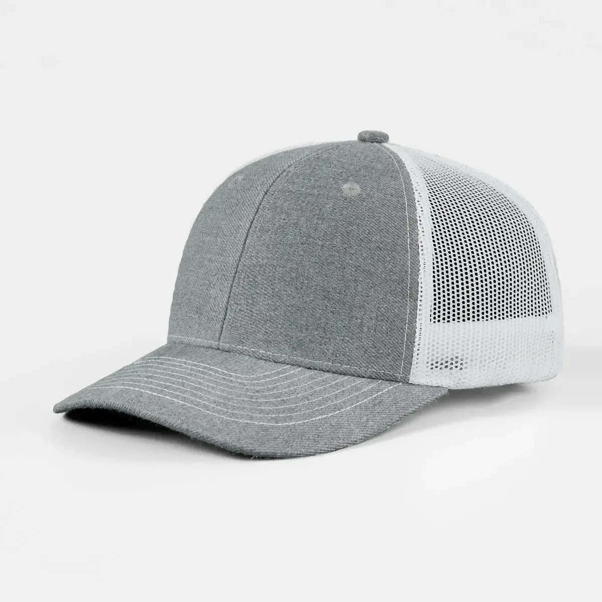 Wholesale Blank 6 Panel Mid Profile Structured Trucker Hat - 7018 Foremost Hat