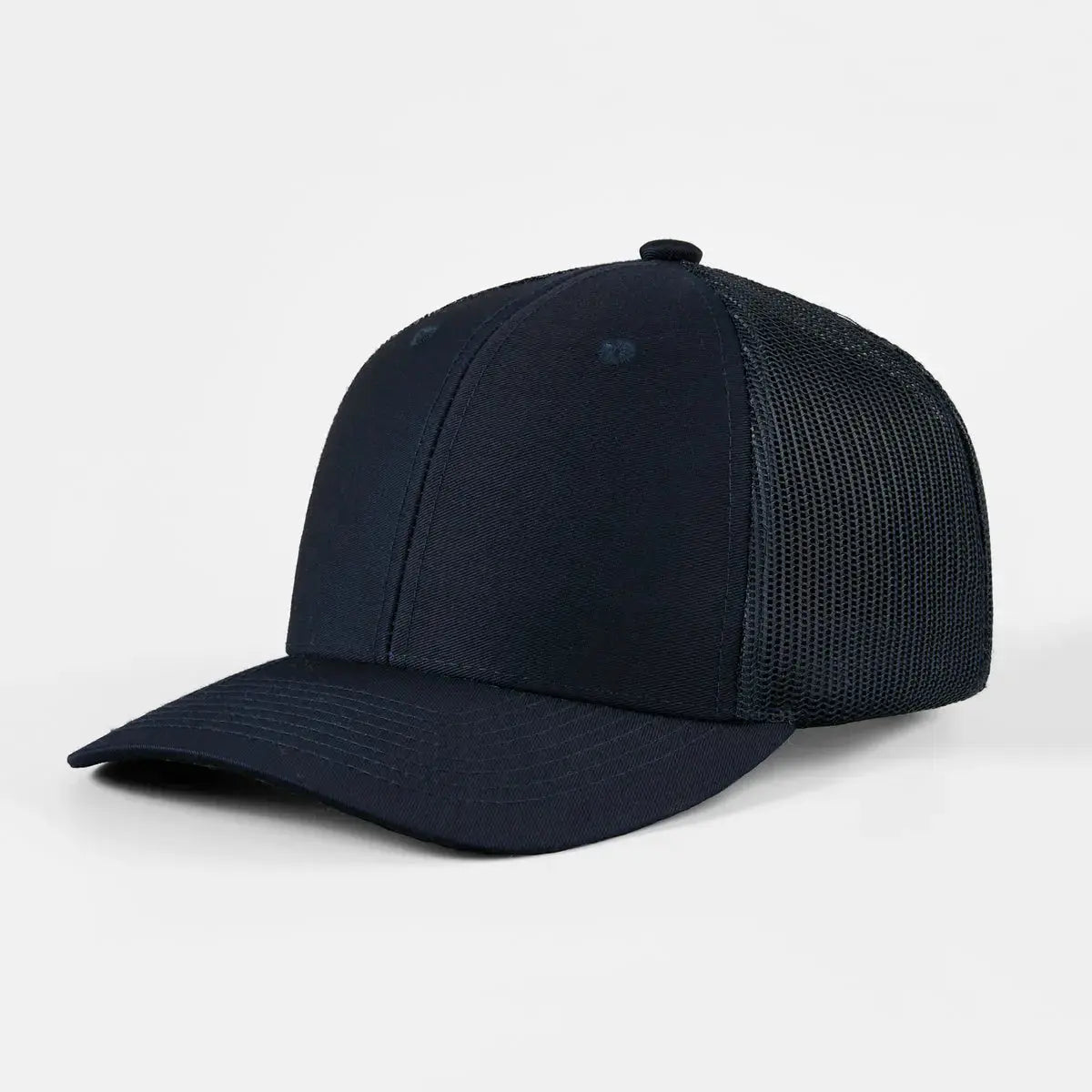 Wholesale Blank 6 Panel Mid Profile Structured Trucker Hat - 7018 Foremost Hat