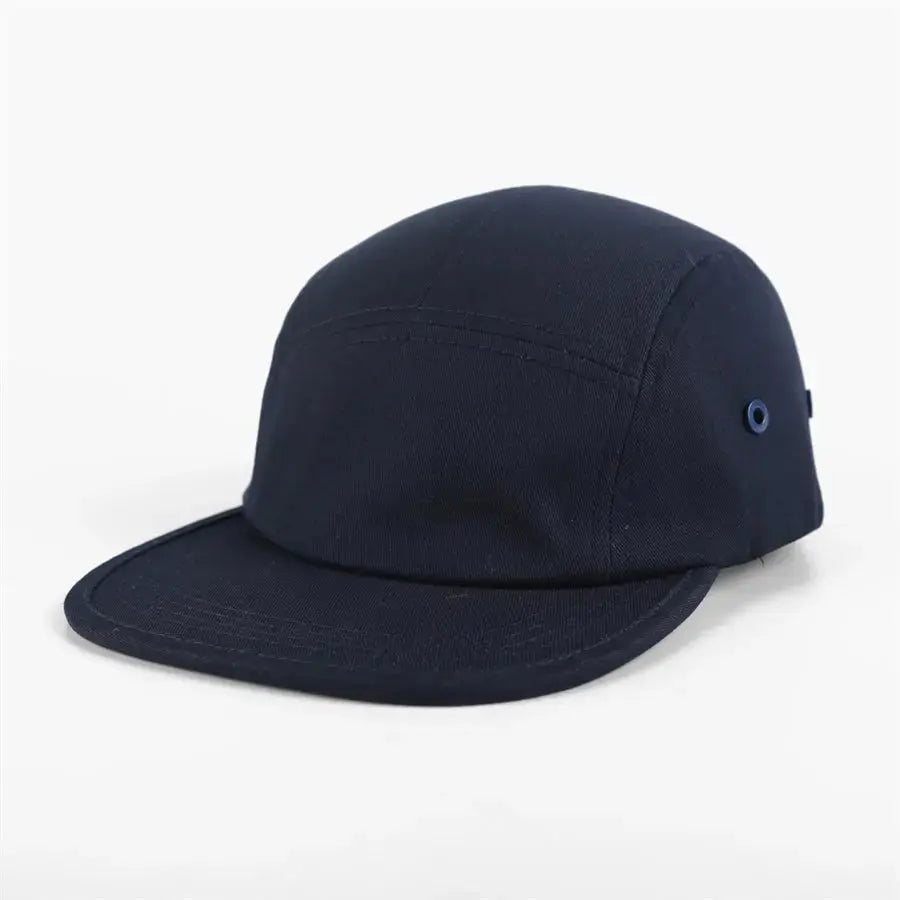 Blank & Custom Flat Bill 5 Panel Cotton Twill Camper Hat - 6714