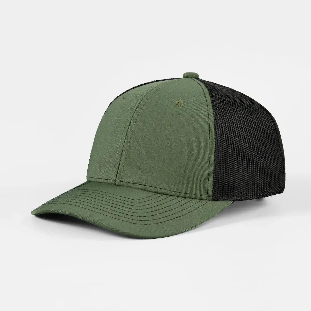 Wholesale Blank 6 Panel Mid Profile Structured Trucker Hat - 7018 Foremost Hat