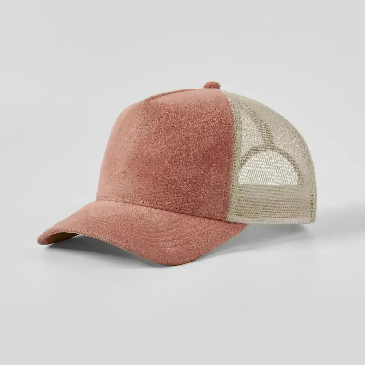 Blank Suede Mesh 5 Panel Trucker Hats Wholesale - 6710 Foremost Hat