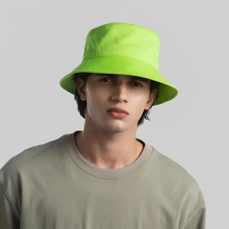 114 - Wholesale Blank Wide Brim Cotton Bucket Hat