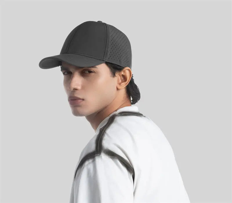 Blank Performance Water Resistant Perforated Snapback Hat - 6266