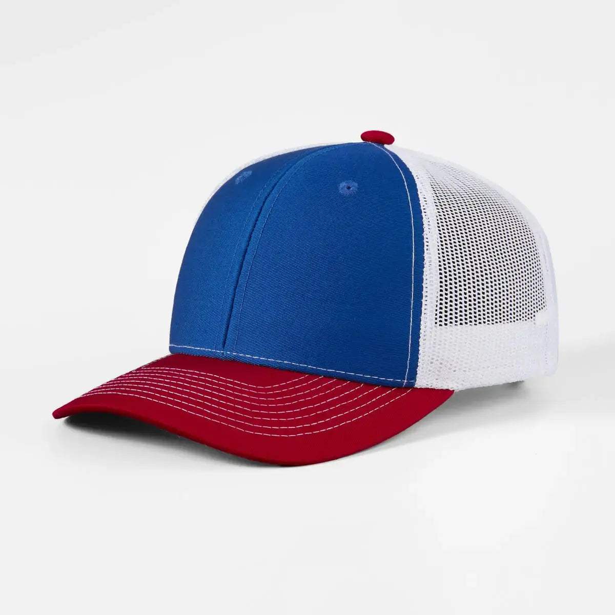 Wholesale Blank 6 Panel Mid Profile Structured Trucker Hat - 7018 Foremost Hat