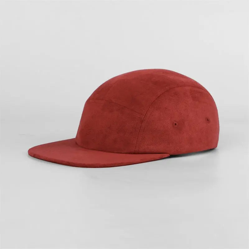 Blank Suede 5 Panel Flat Bill Camper Cap Wholesale - 6739