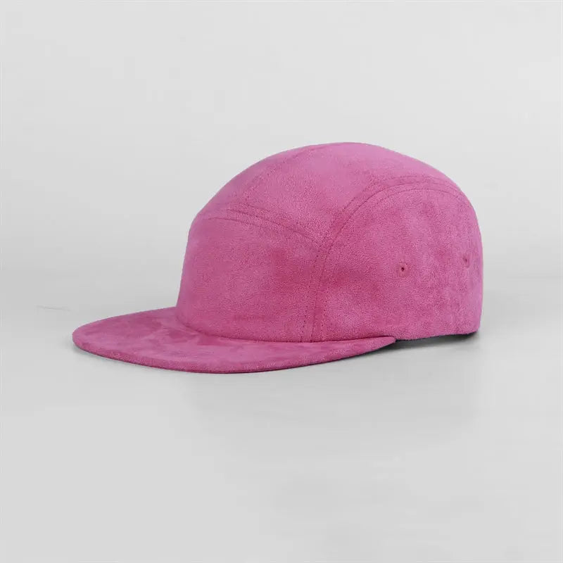Blank Suede 5 Panel Flat Bill Camper Cap Wholesale - 6739