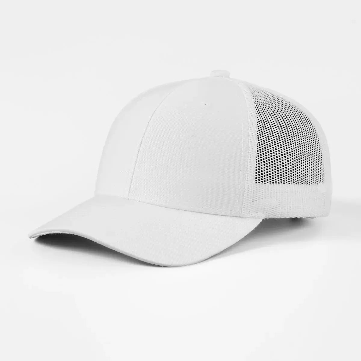 Wholesale Blank 6 Panel Mid Profile Structured Trucker Hat - 7018 Foremost Hat