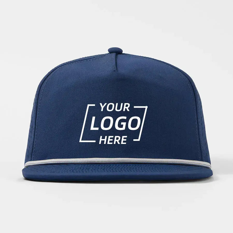 Blank Water Repellent 5 Panel Snapback Golf Hats with Rope Wholesale - 5015P