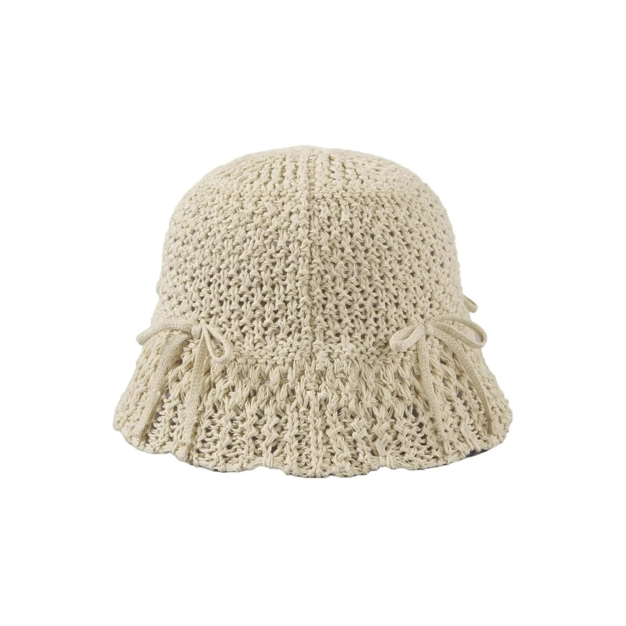 Custom Bowknot Paper Cotton Bucket Hats - 7144