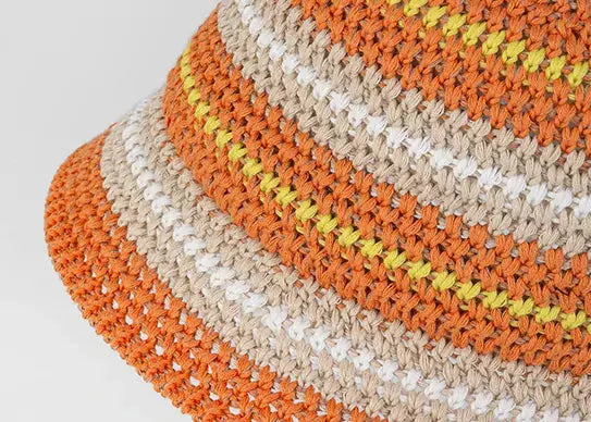 Custom Crochet Cotton Summer Bucket Hat - 7051