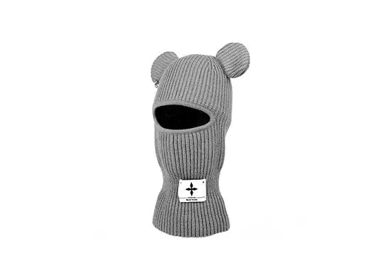 Custom Crochet Knit Balaclava Ski Mask With Ears