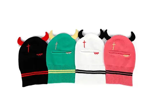 Custom Devil Horn Balaclava Ski Mask Crochet Pattern