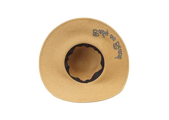 Custom Embroidered Straw Floppy Beach Hats