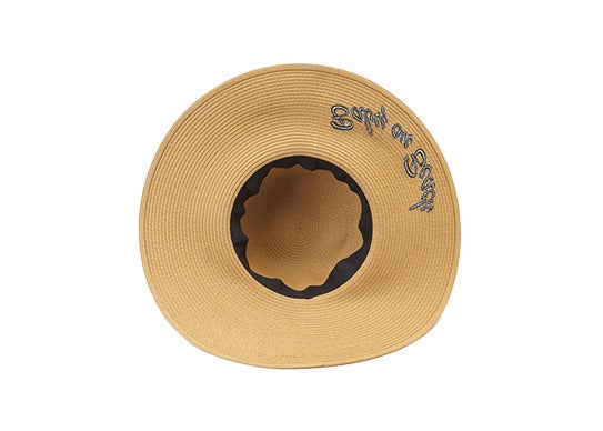 Custom Embroidered Straw Floppy Beach Hats