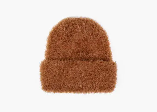 Custom Mink Fur Fluffy Beanie Hat - 1342