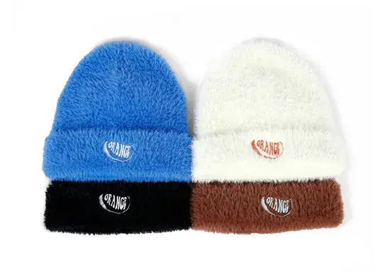 Custom Nylon Fluffy Fuzzy Beanie Hats
