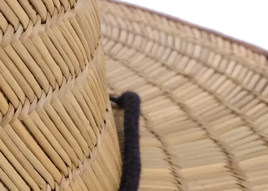 Custom Straw Lifeguard Hats with Patch Logo Printed Under Brim