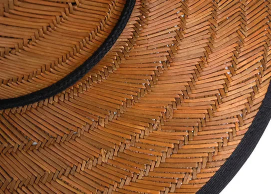 Custom Straw Lifeguard Hats with Patch Logo Printed Under Brim