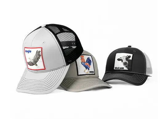 Custom Trucker Hats with Animal Patches