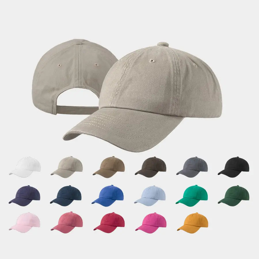 Blank Cotton Sanded Twill Dad Hat - 6019
