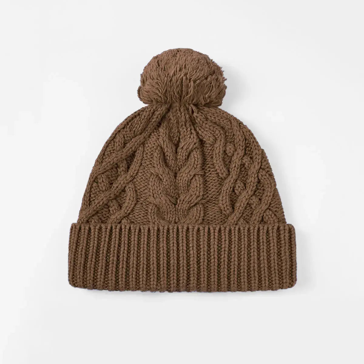 Blank Cable Knit Pom Pom Beanie Wholesale - 1168