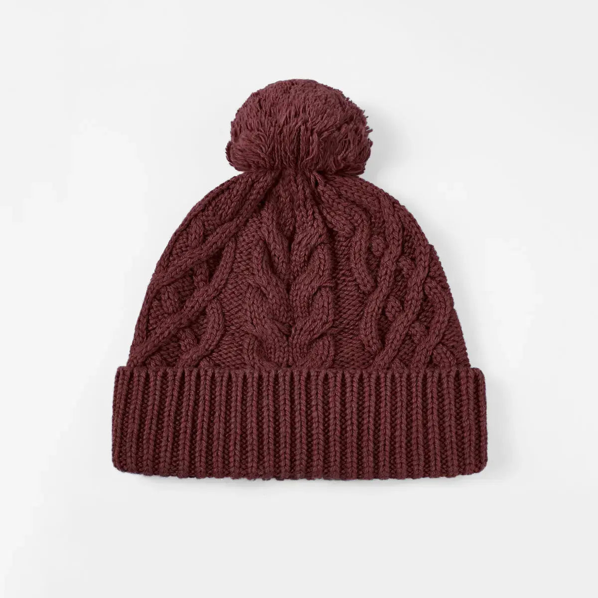 Blank Cable Knit Pom Pom Beanie Wholesale - 1168