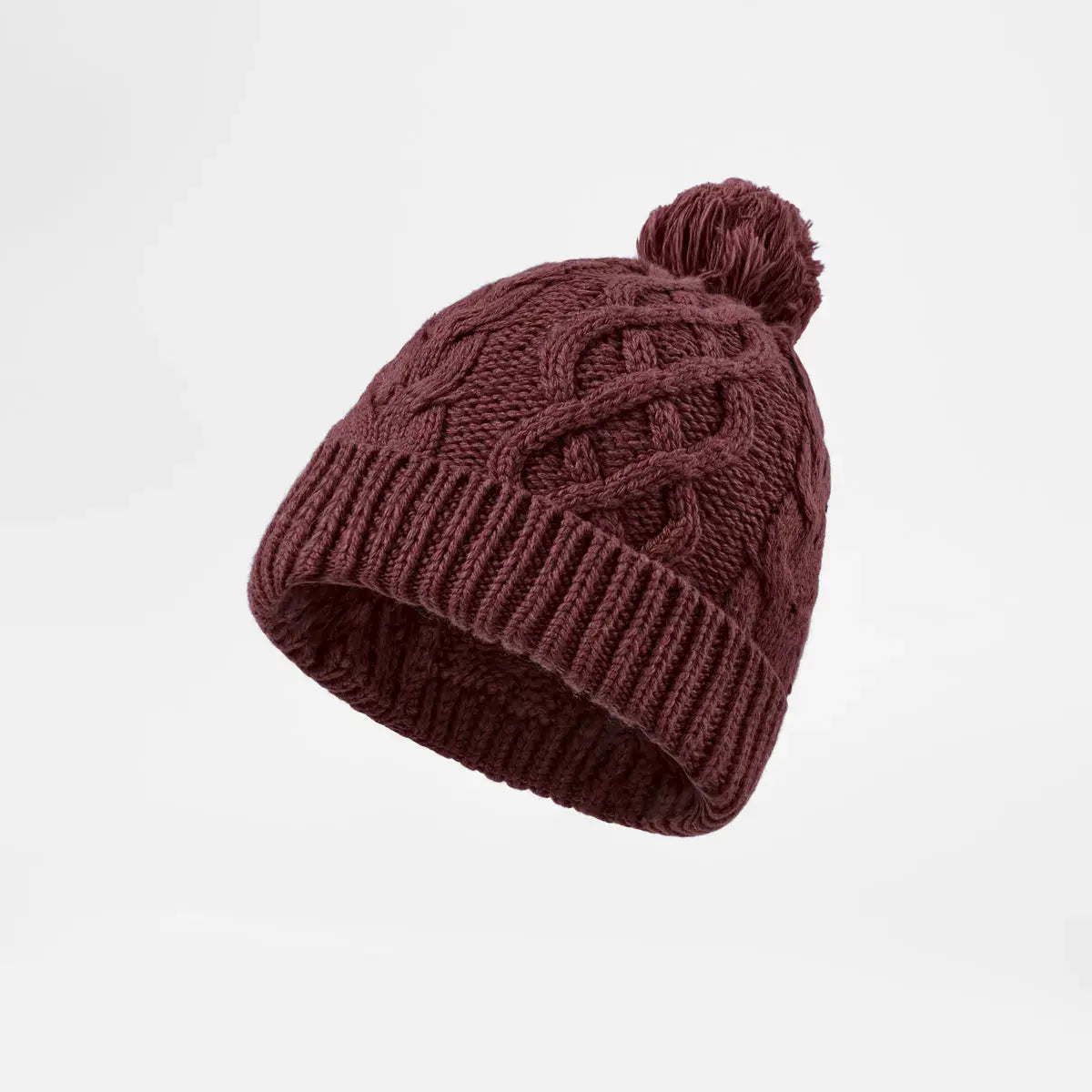 Blank Cable Knit Pom Pom Beanie Wholesale - 1168