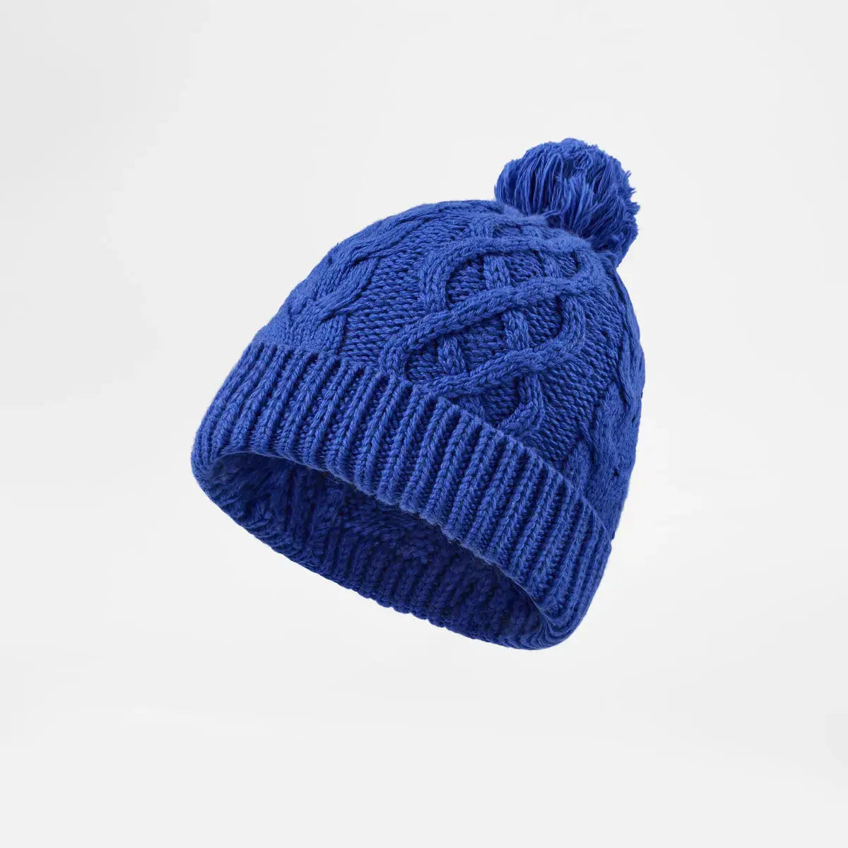 Blank Cable Knit Pom Pom Beanie Wholesale - 1168