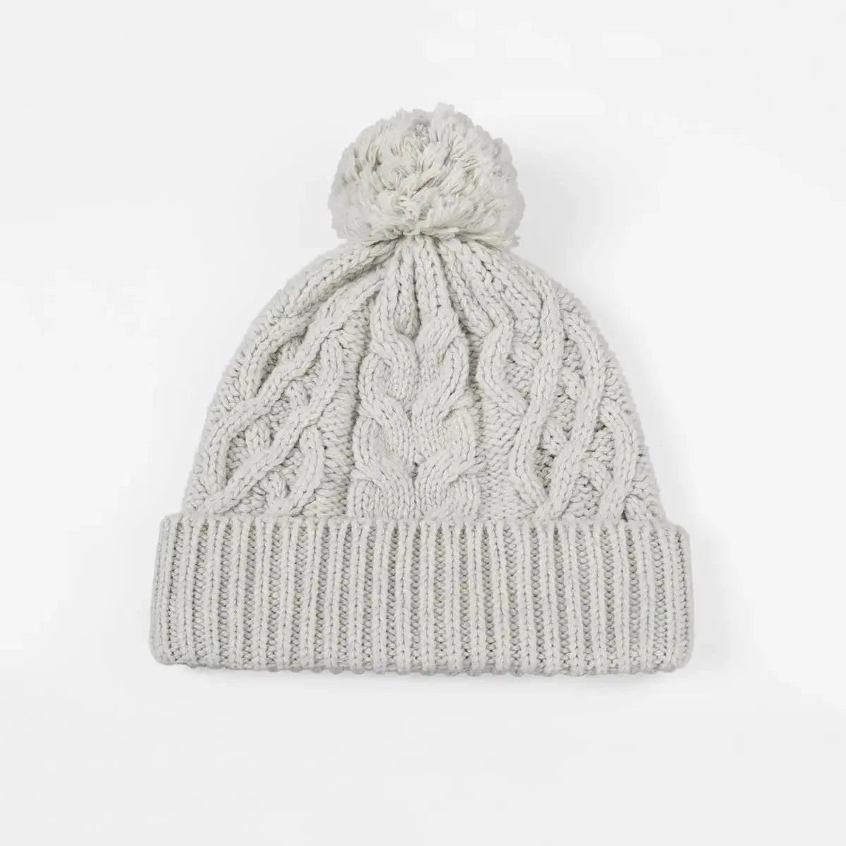 Blank Cable Knit Pom Pom Beanie Wholesale - 1168