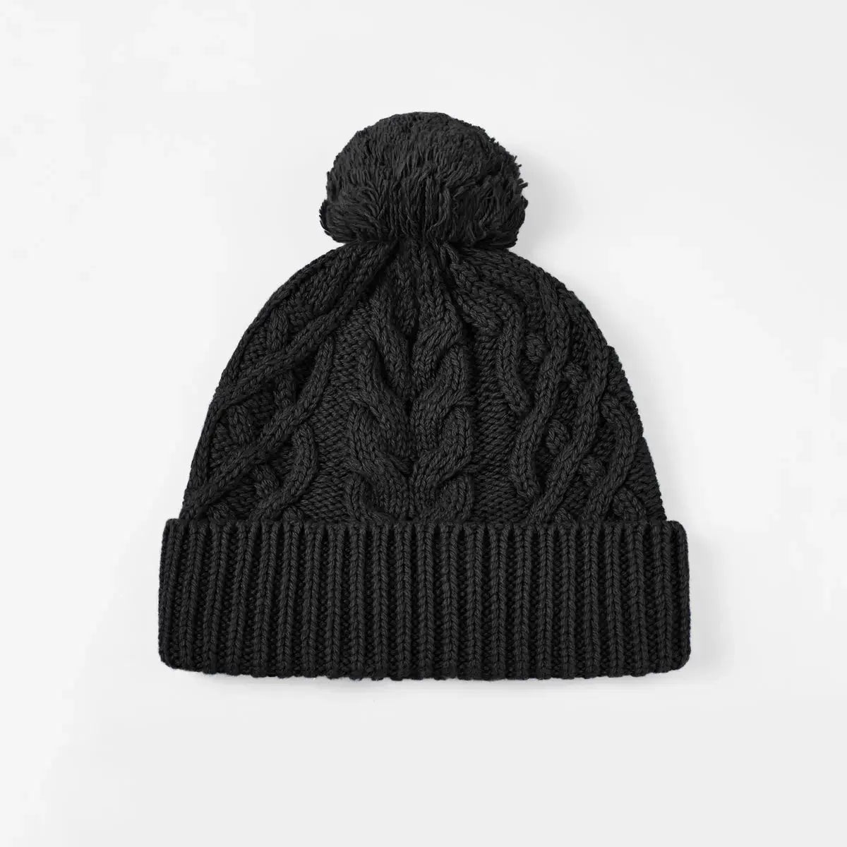 Blank Cable Knit Pom Pom Beanie Wholesale - 1168