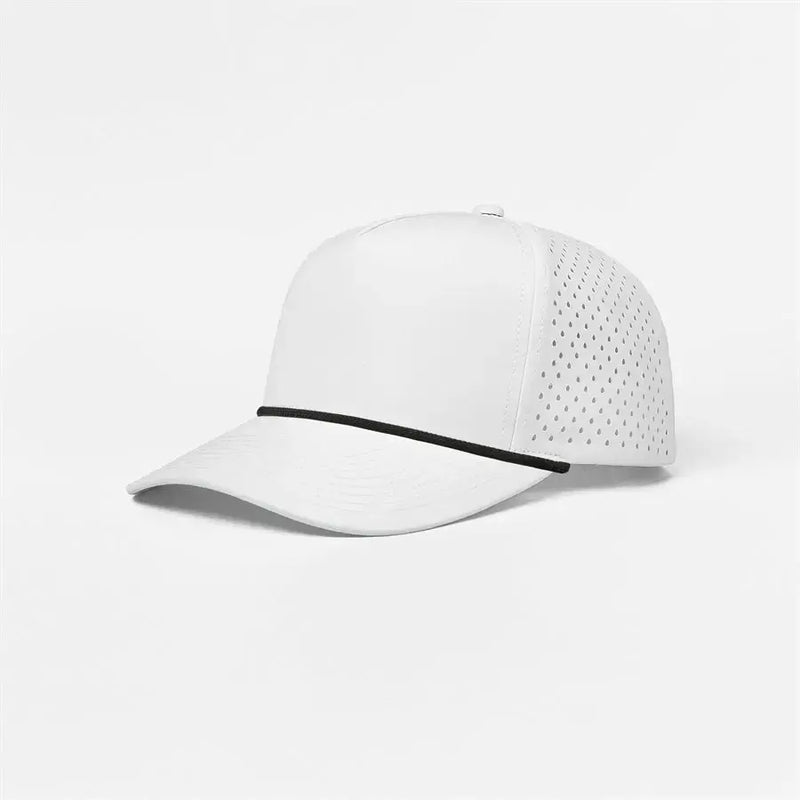 Individuelle 5-Panel perforierte Performance Snapback Golfkappe mit Kordel - 6526P