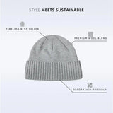 Blank Classic Ribbed Knit Wool Beanie Wholesale - 1188