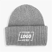 Blank High Cuffed Merino Wool Beanies - 1338