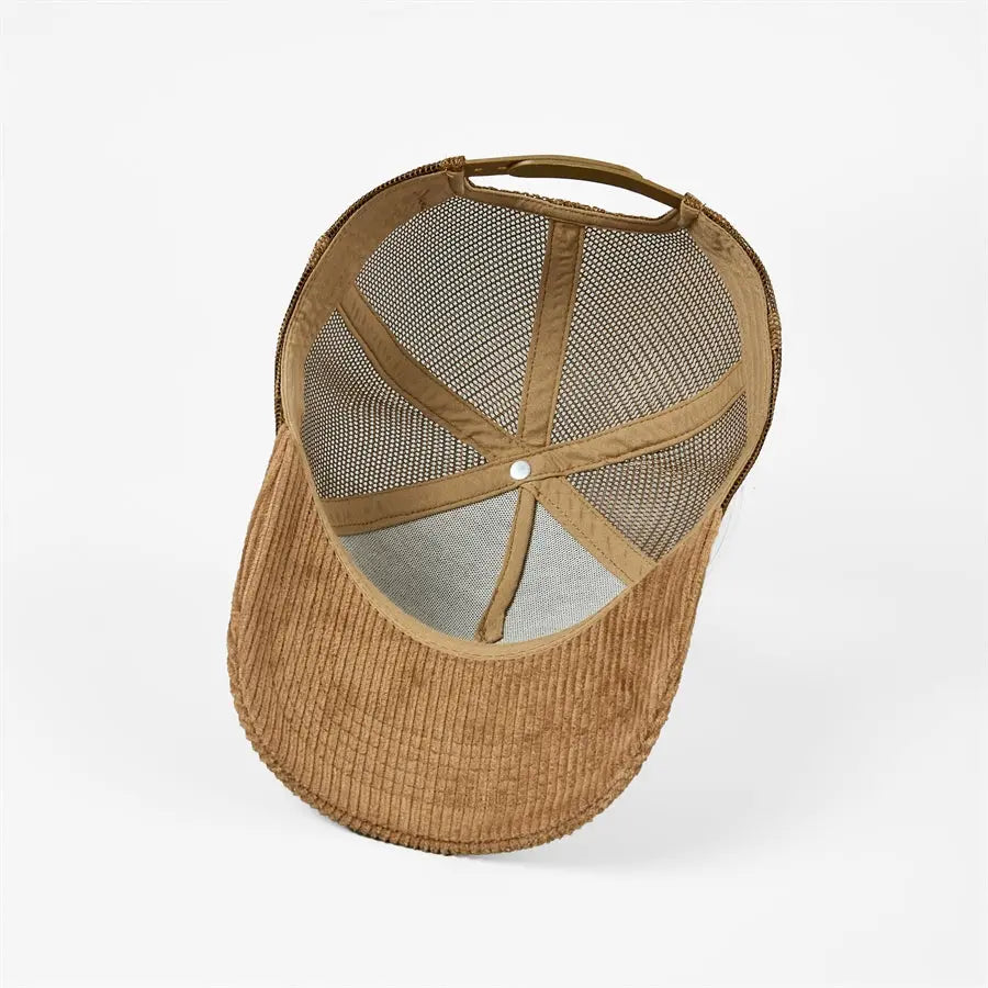 Blank 5 Panel Corduroy Trucker Hats Wholesale - 5129