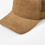 Blank 5 Panel Corduroy Trucker Hats Wholesale - 5129