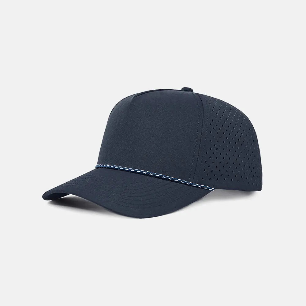 Blank Recycled Water Repellent Snapback Golf Rope Hat - 6526PÂ Navy K178-18 Foremost Hat
