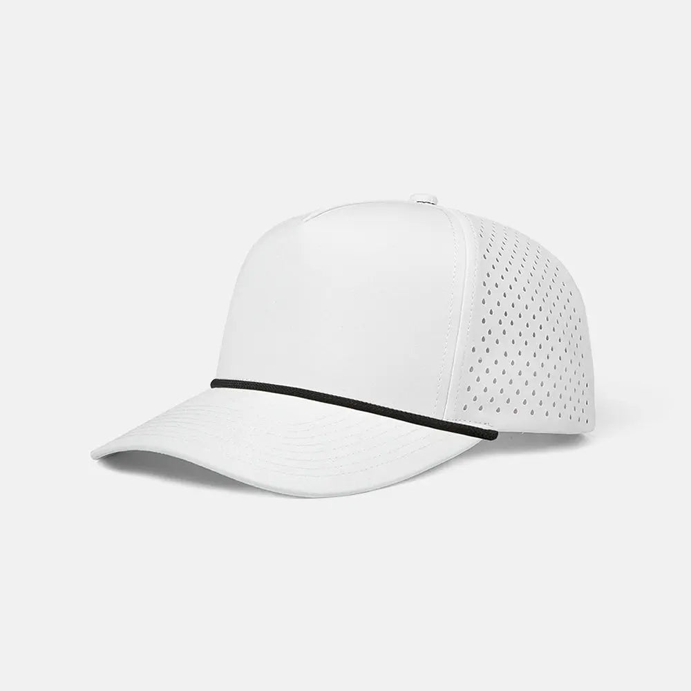 Blank Recycled Water Repellent Snapback Golf Rope Hat - 6526PÂ White K178-12 Foremost Hat