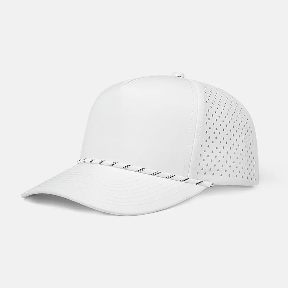 Blank Recycled Water Repellent Snapback Golf Rope Hat - 6526PÂ White K178-6 Foremost Hat