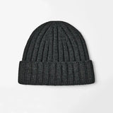 Blank Ribbed Merino Wool and Cashmere Blend Beanies - 1313
