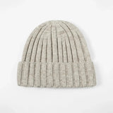 Blank Ribbed Merino Wool and Cashmere Blend Beanies - 1313