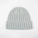 Blank Ribbed Merino Wool and Cashmere Blend Beanies - 1313