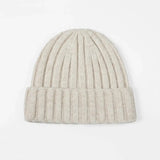 Blank Ribbed Merino Wool and Cashmere Blend Beanies - 1313