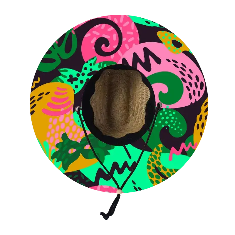 Straw Lifeguard Sun Hat Wholesale - Blank and Under Brim